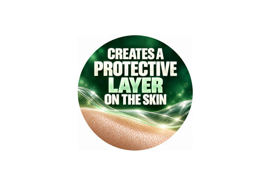 Creates a protective layer on the skin