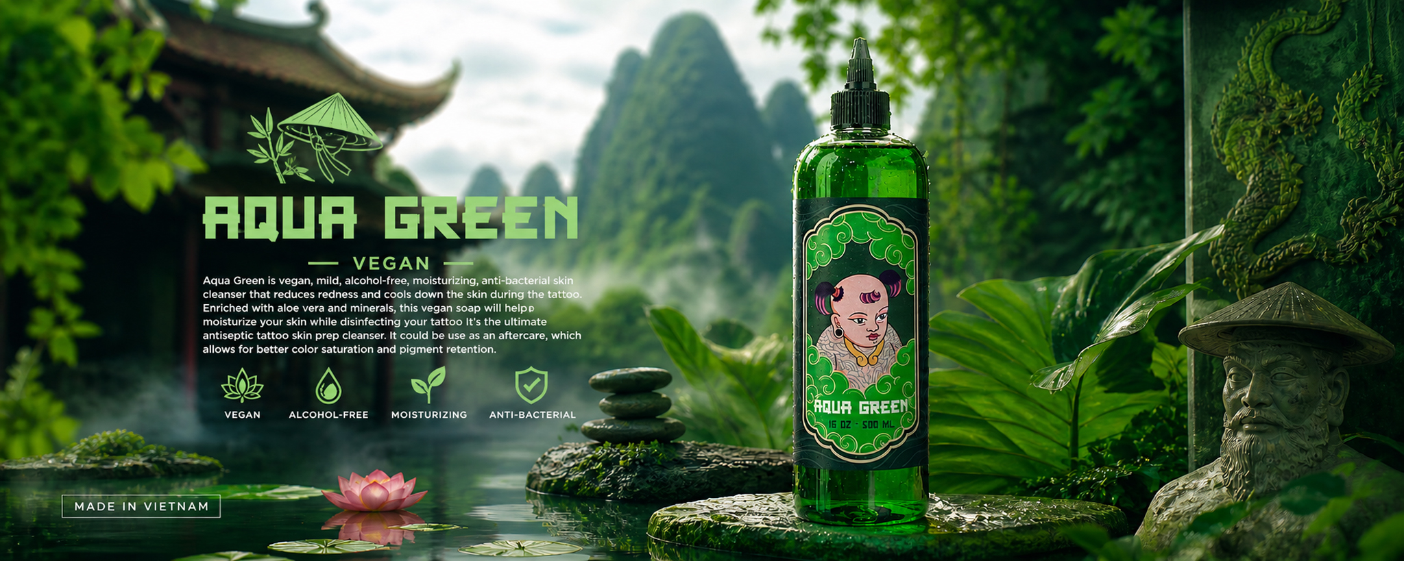 Aqua Green Vegan